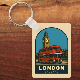 Retro Vintage Travel London Big Ben England 
