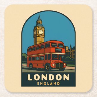 Retro Vintage Travel London Big Ben England 