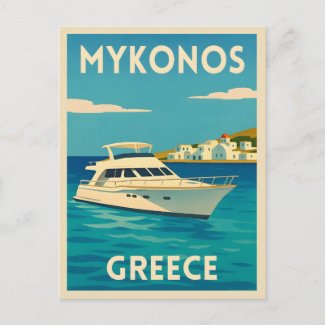 Retro Vintage Travel Mykonos Greece Island Seaside