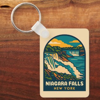 Retro Vintage Travel Niagara Falls New York