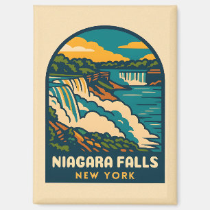 Retro Vintage Travel Niagara Falls New York Magnet