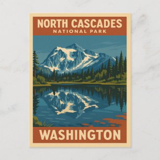 Retro Vintage Travel North Cascades National Park