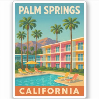 Retro Vintage Travel Palm Springs California Motel