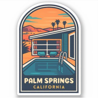 Retro Vintage Travel Palm Springs California