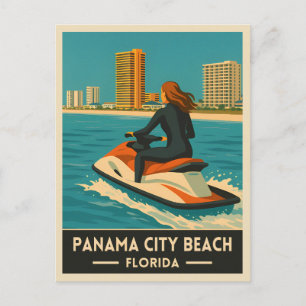 Retro Vintage Travel Panama City Beach Florida Postcard