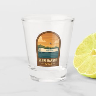 Retro Vintage Travel Pearl Harbor Memorial Hawaii