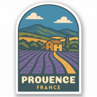 Retro Vintage Travel Provence France Landscape