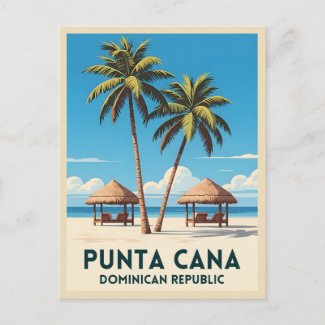 Retro Vintage Travel Punta Cana Dominican Republic