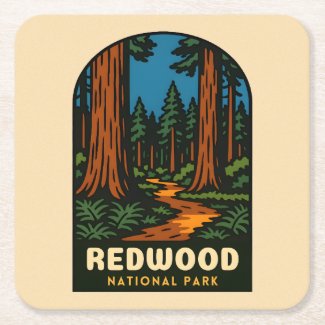 Retro Vintage Travel Redwood National Park Nature