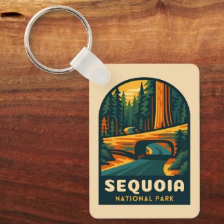 Retro Vintage Travel Sequoia National Park Nature