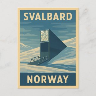 Retro Vintage Travel Svalbard Norway Landscape