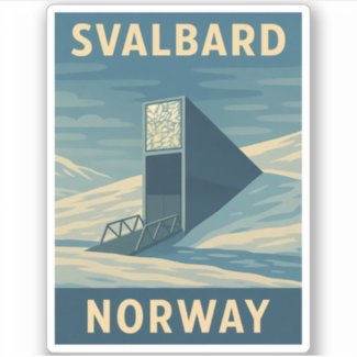 Retro Vintage Travel Svalbard Norway Landscape
