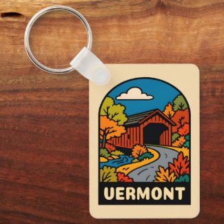 Retro Vintage Travel Vermont Landscape Scenic