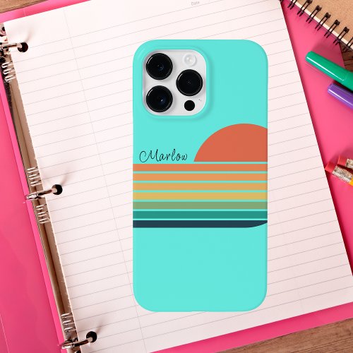 Retro Vintage Trendy Striped Rainbow  Case_Mate iPhone 14 Pro Max Case