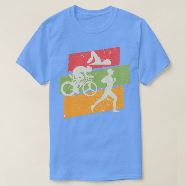 Retro vintage Triathlon 7 T-Shirt (Design Front)