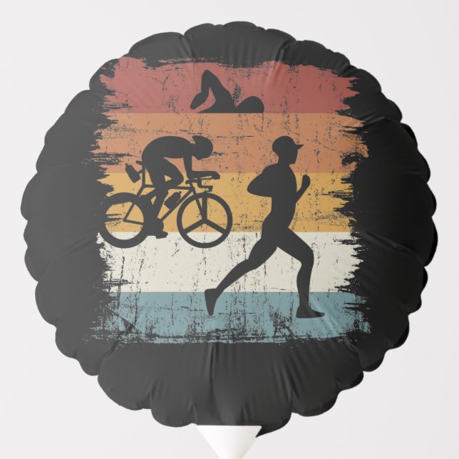 Retro vintage Triathlon Balloon (Front)