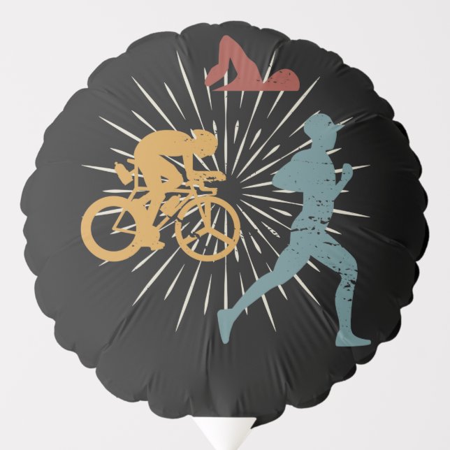Retro vintage Triathlon Balloon (Front)