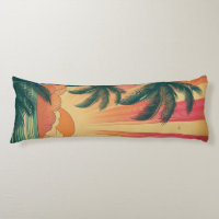 Retro/vintage tropical/Hawaiian sunset