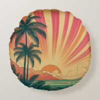 Retro/vintage tropical/Hawaiian sunset