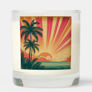 Retro/vintage tropical/Hawaiian sunset  Scented Candle