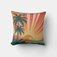 Retro/vintage tropical/Hawaiian sunset