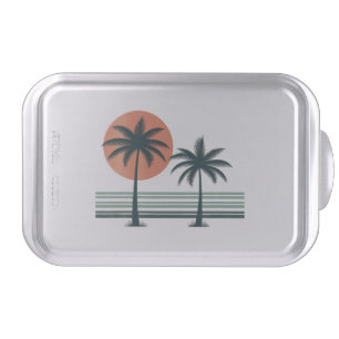 Retro/vintage tropical palms tree cake pan