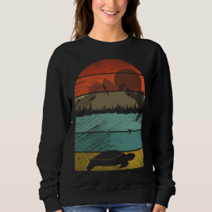 Retro vintage Turtle  and cute animal  4 Sweatshirt