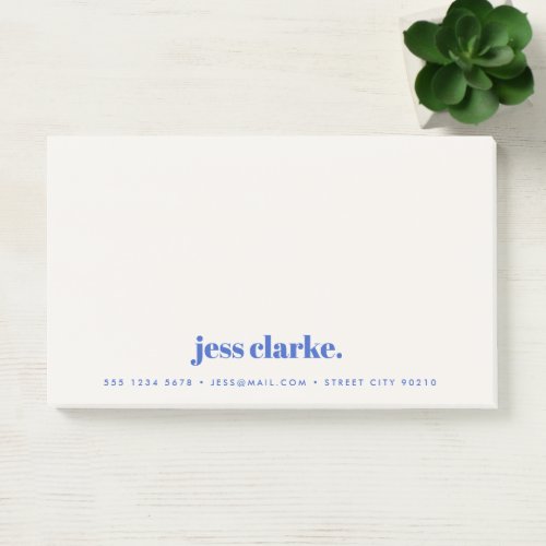 Retro Vintage Typography Royal Blue Stylish Trendy Post_it Notes