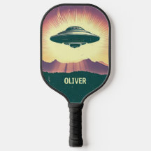 Retro Vintage UFO at Sunset Personalized