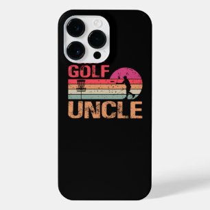 Retro Vintage Uncle Disc Golf Frisbee Frolf Uncle  iPhone 14 Pro Max Case