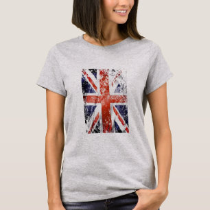 Retro Vintage Union Jack UK British Flag T-Shirt