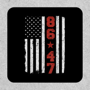 Retro Vintage USA Flag 86 47 Anti Trump Patch