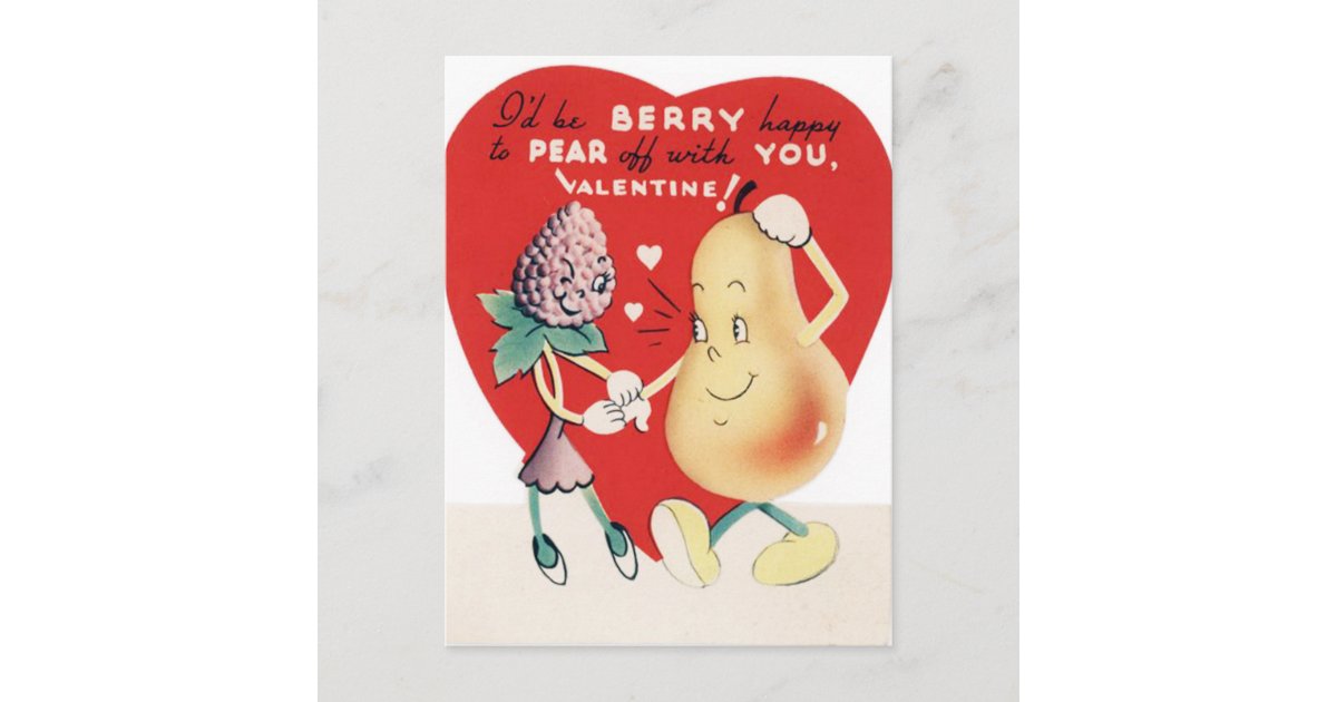 The Perfect Pair of Pear Valentine's Day Card 6431766 Vector Art