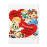 Retro Vintage Valentine book fun postcard Retro Vintage Valentine book fun postcard