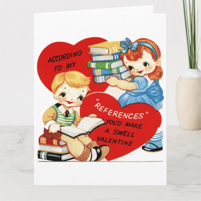 Retro Vintage Valentine Card (Front)