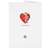 Retro Vintage Valentine girl add message card (Back)