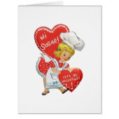Retro Vintage Valentine Girl Hi Sugar (Front)