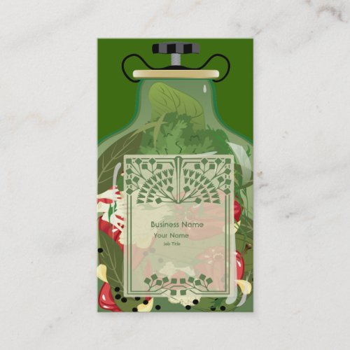 Retro Vintage Vegetable Business  Business Card