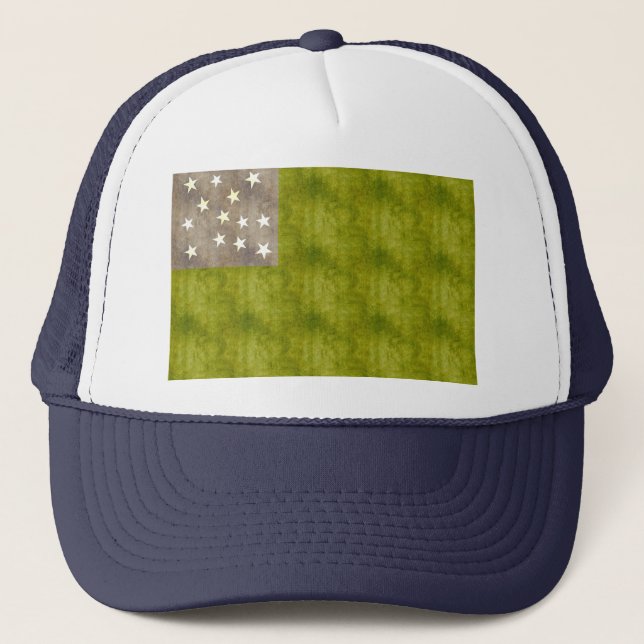 Retro Vintage Vermont Republic Flag Trucker Hat (Front)