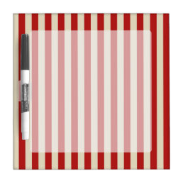Retro Vintage Vertical PopCorn Classic Stripes Dry Erase Board