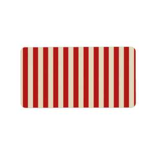 Retro Vintage Vertical PopCorn Classic Stripes Label