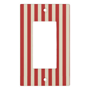 Retro Vintage Vertical PopCorn Classic Stripes Light Switch Cover