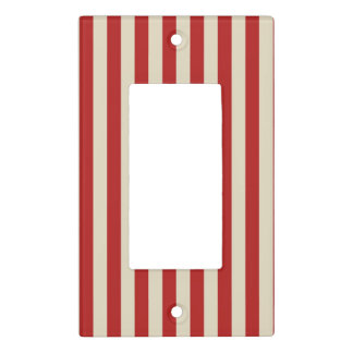 Retro Vintage Vertical PopCorn Classic Stripes Light Switch Cover