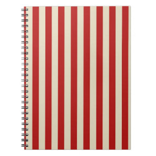 Retro Vintage Vertical PopCorn Classic Stripes Notebook