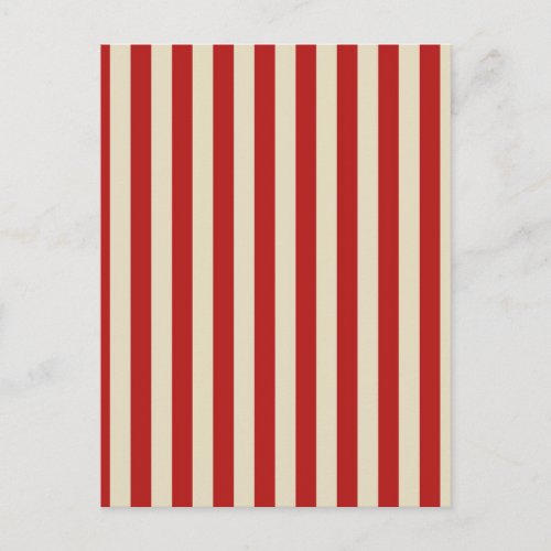 Retro Vintage Vertical PopCorn Classic Stripes Postcard