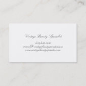 Retro Vintage Victorian Calling Card Business Card (Back)