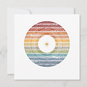 Retro Vintage Vinyl 80s 90s Music Party Disco Gift Note Card