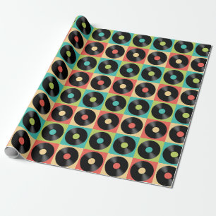 Retro Vintage Vinyl Record Pop Art Wrapping Paper