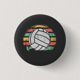 Retro Vintage Volleyball Button