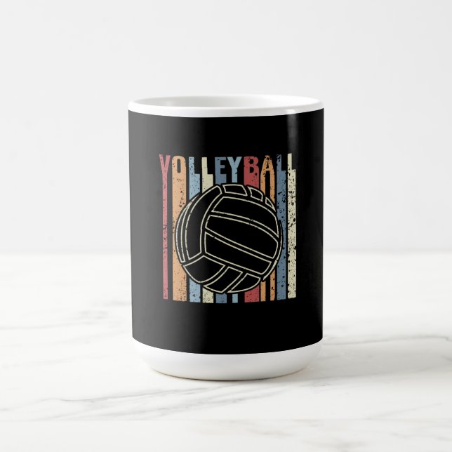 Retro Vintage Volleyball Coffee Mug (Center)